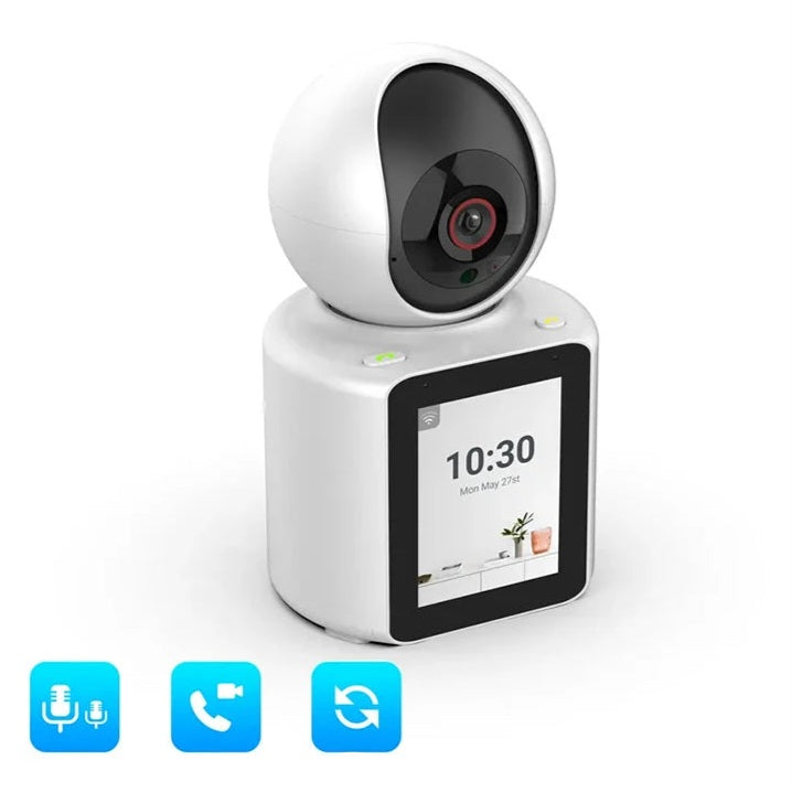 WiFi Camera Visual Screen Dual-Way intercom Desktop Rotate Surveillance Cameras IP Camera - HRIDZ