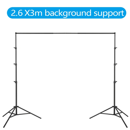 Heavy Duty Backdrop Support System 2.6m*3m for Photography Background Video Studio - HRIDZ