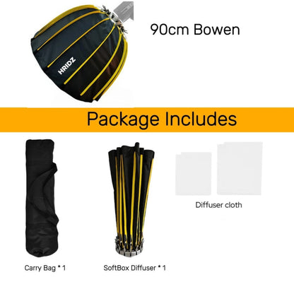 Hridz 90cm Bowens Parabolic Softbox for Godox Neewer video lights - HRIDZ