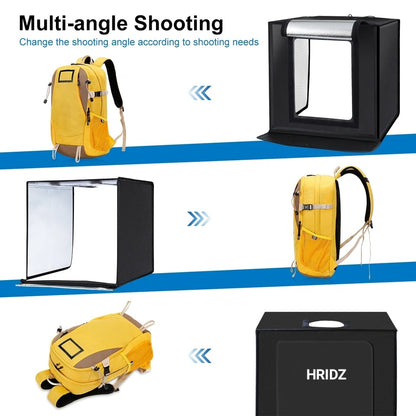 Hridz 60cm Light Box Bi-Colour Photography Portable Photo Studio Shooting Tent with 6 PVC Backdrops