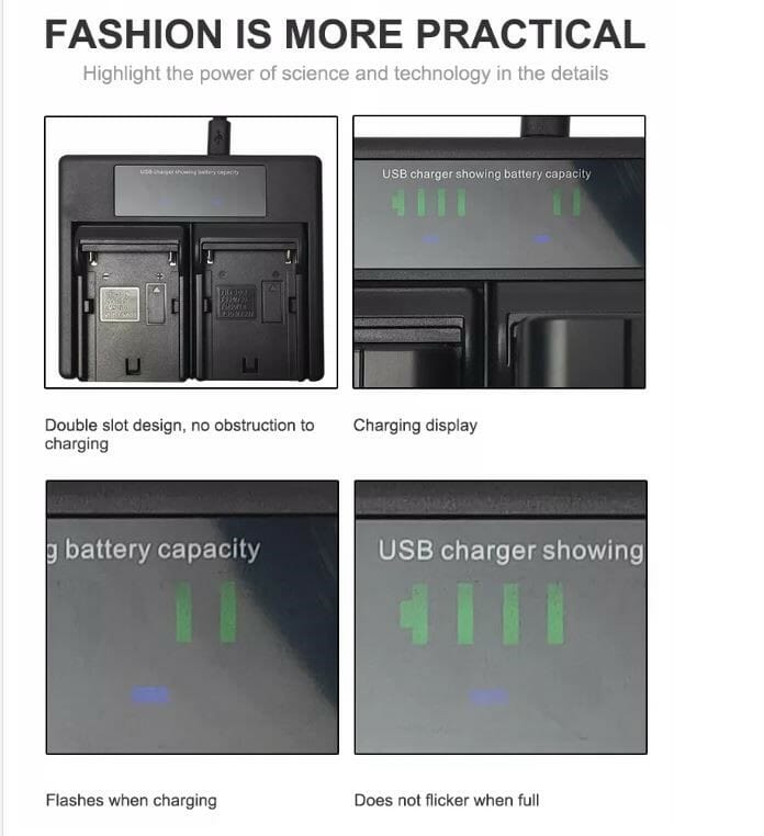 Hridz EN-EL5 Dual Charger For Nikon ENEL5 EN-EL5 COOLPIX P80 P90 P5000 P5100 P6000 P3 P4 - HRIDZ