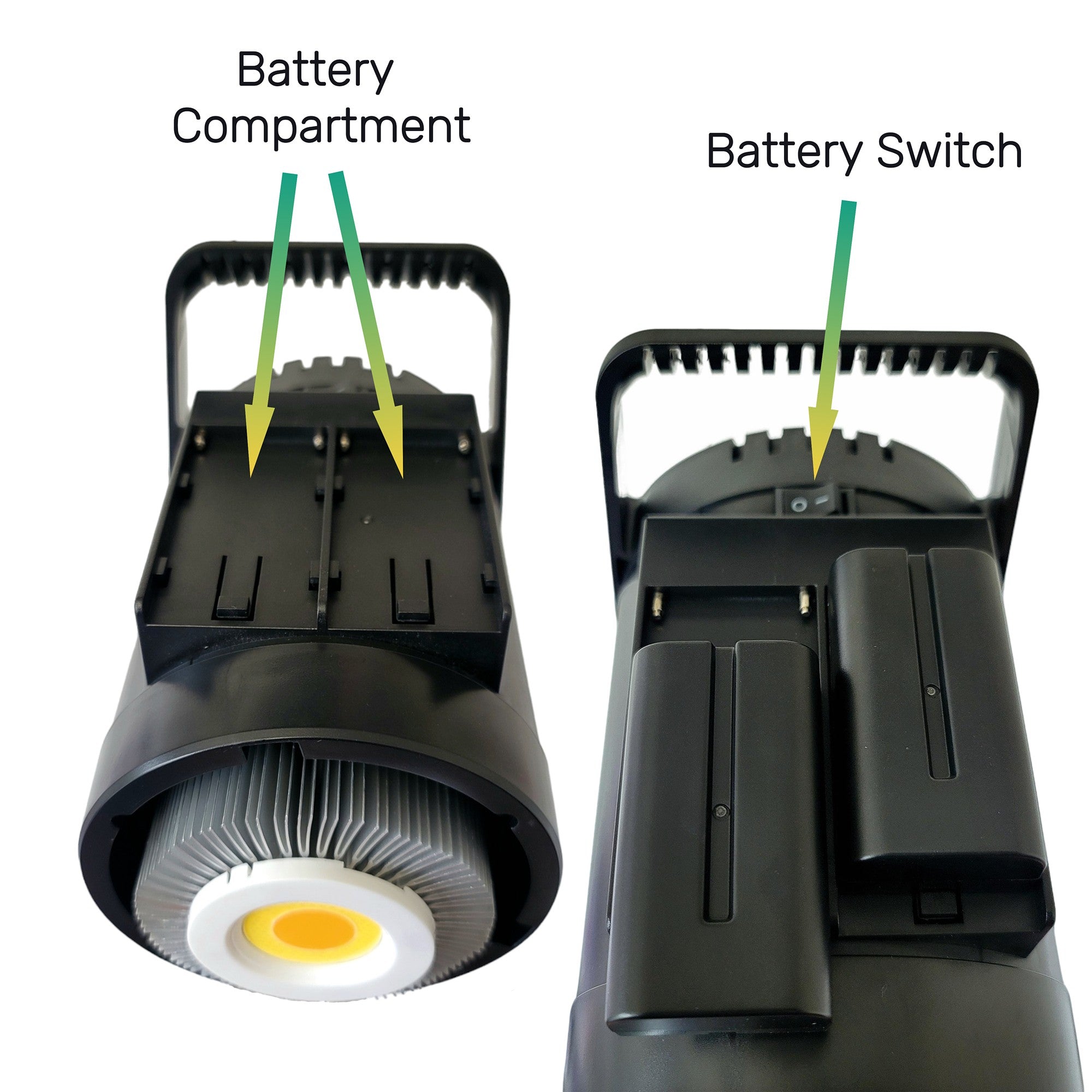 HRIDZ CB-VL100 100W Battery-Operated Bi-Colour Dimmable LED Video Light Professional Outdoor Indoor Cob Light Remote Controlled - HRIDZ