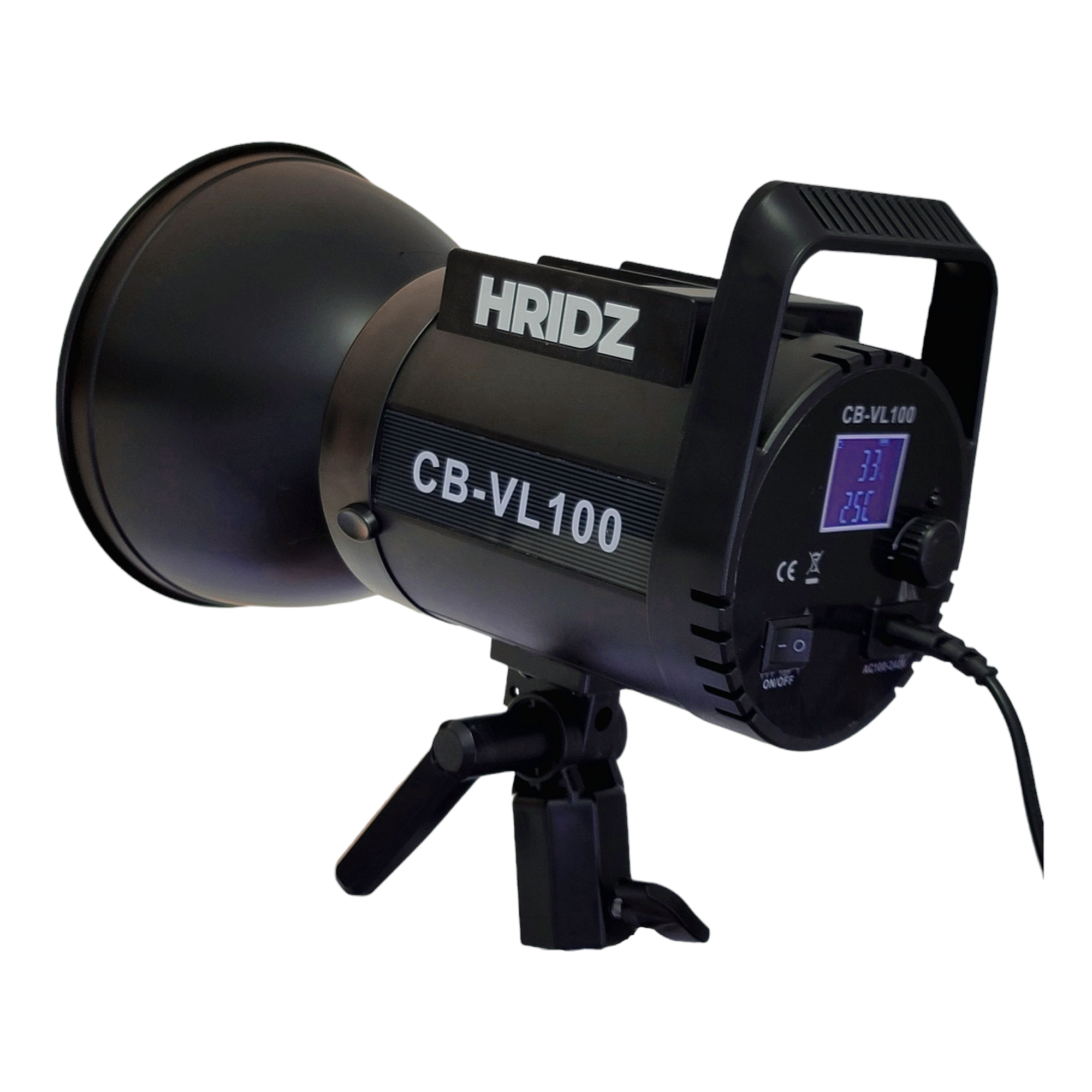 Hridz VL100 Light with NPF970 Battery Pack & 2.8m Heavy duty stand Combo Pack - HRIDZ