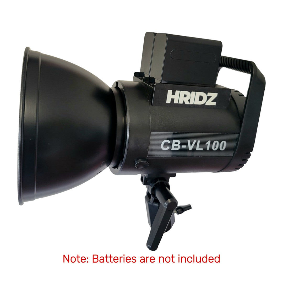 HRIDZ CB-VL100 100W Battery-Operated Bi-Colour Dimmable LED Video Light Professional Outdoor Indoor Cob Light Remote Controlled - HRIDZ