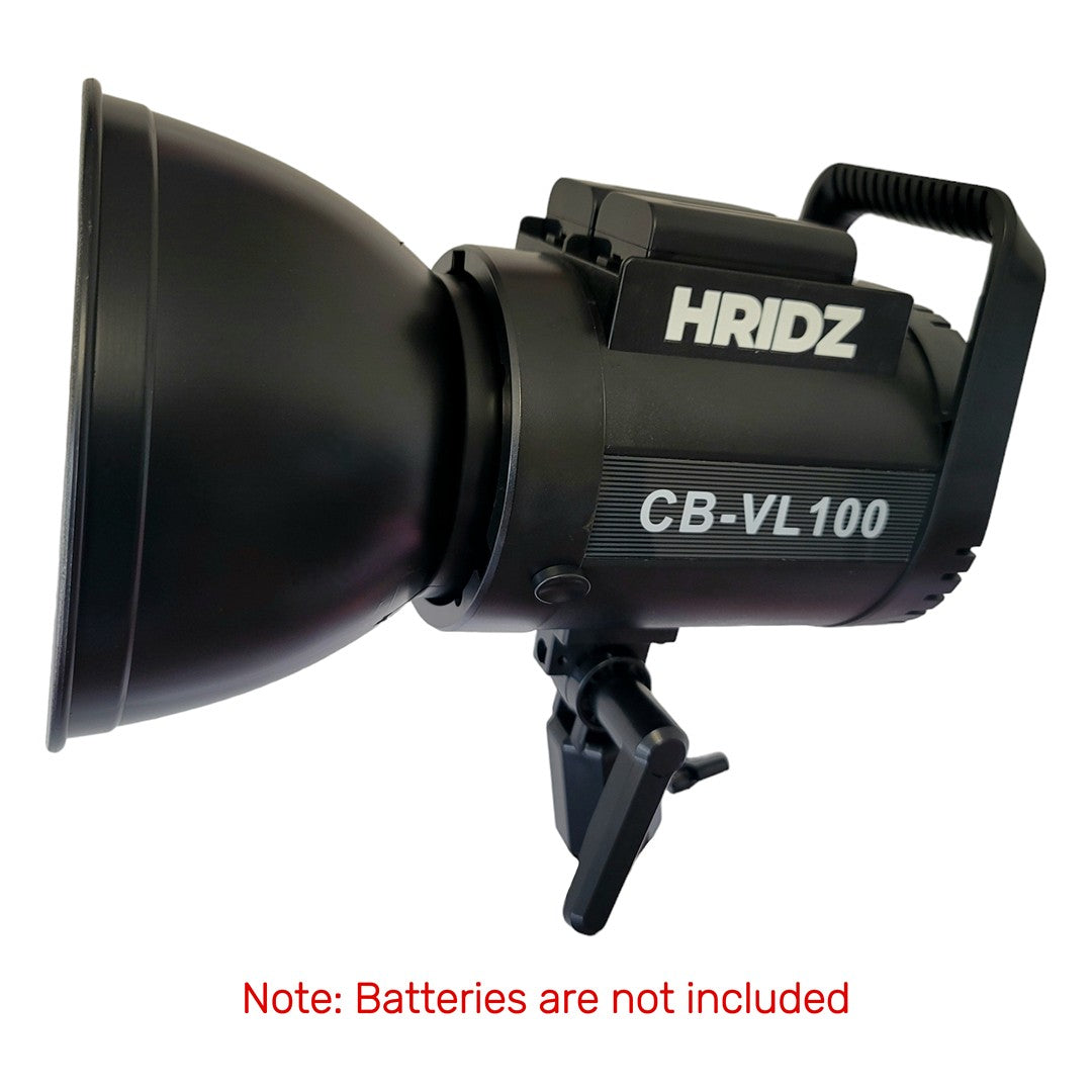 HRIDZ CB-VL100 100W Battery-Operated Bi-Colour Dimmable LED Video Light Professional Outdoor Indoor Cob Light Remote Controlled - HRIDZ