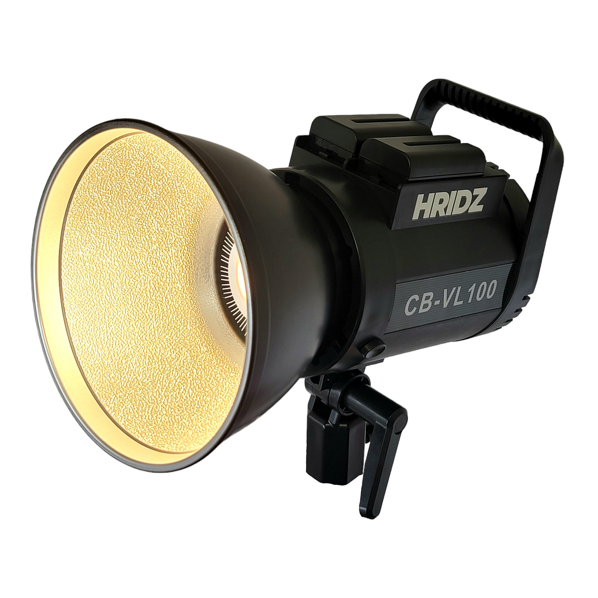 Hridz VL100 Light with NPF970 Battery Pack & 2.8m Heavy duty stand Combo Pack - HRIDZ