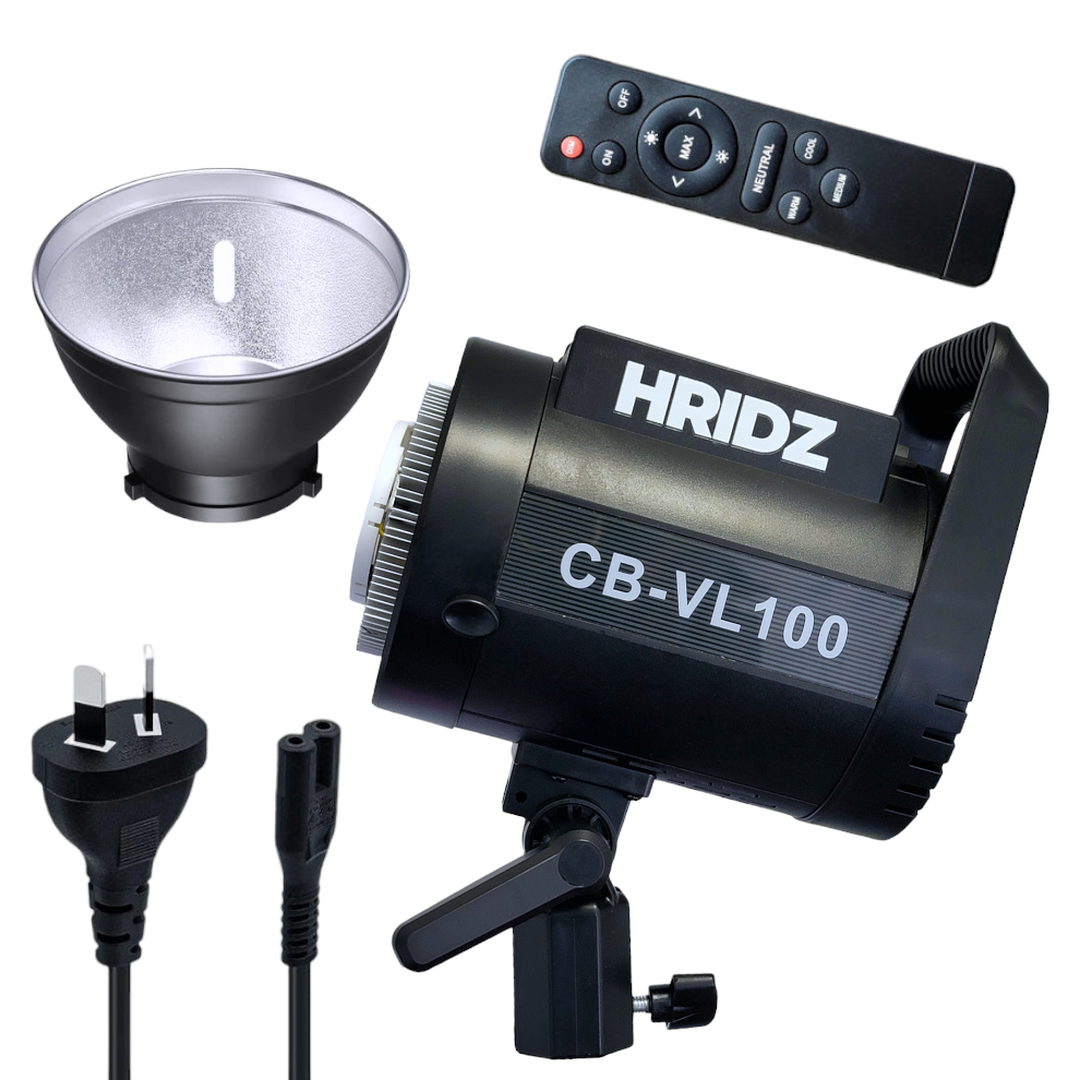 HRIDZ 100W Outdoor LED VL100 Video Light Bi-color with NP-F550 Batteries & Charger - HRIDZ