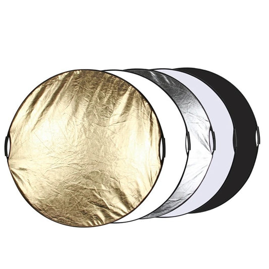 Hridz 110cm 5in1 portable light reflectors with Grip Translucent, Silver, Gold, White, and Black - HRIDZ