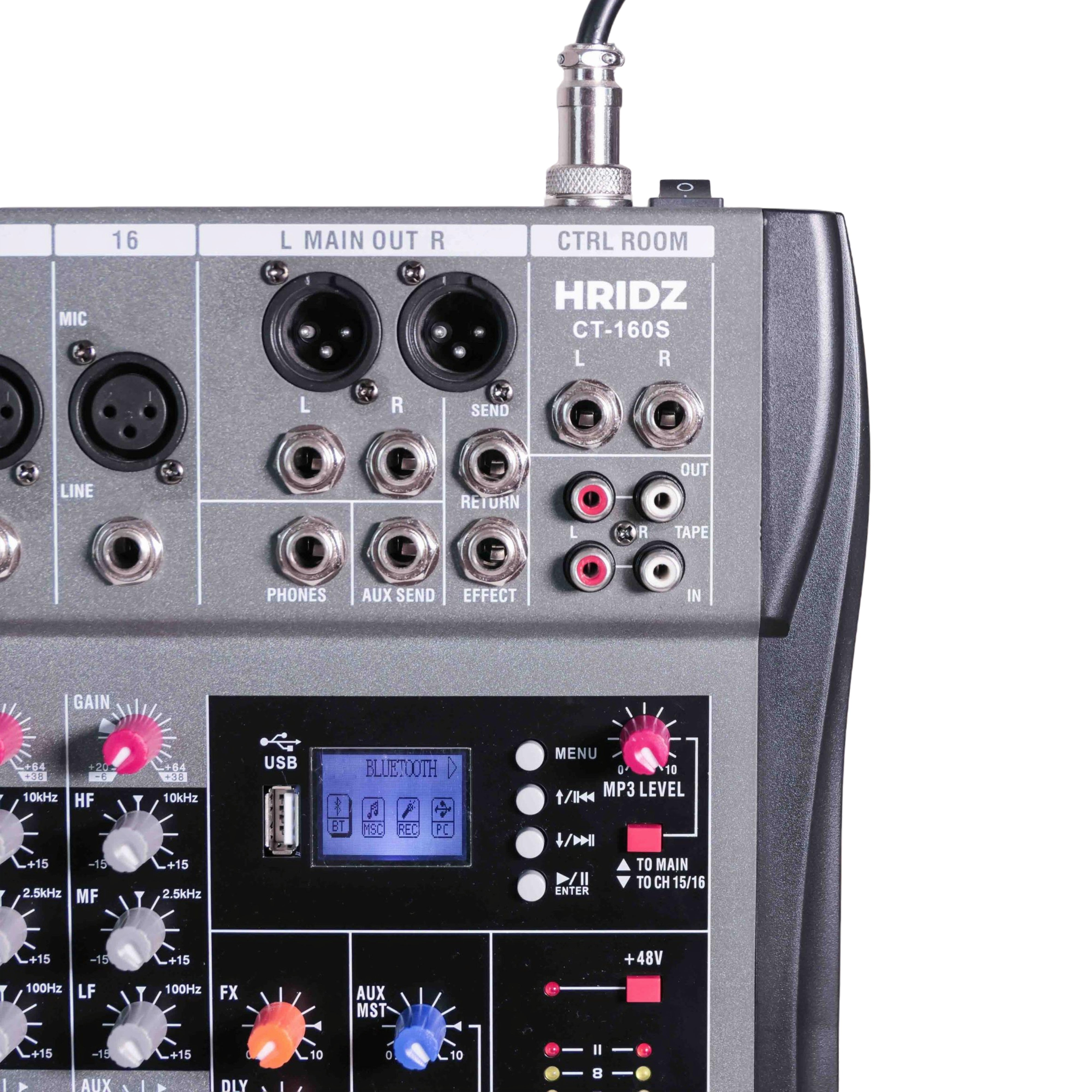 Hridz 16 Channels Audio Sound Mixer Mixing DJ Console USB with 48V Phantom Power - HRIDZ