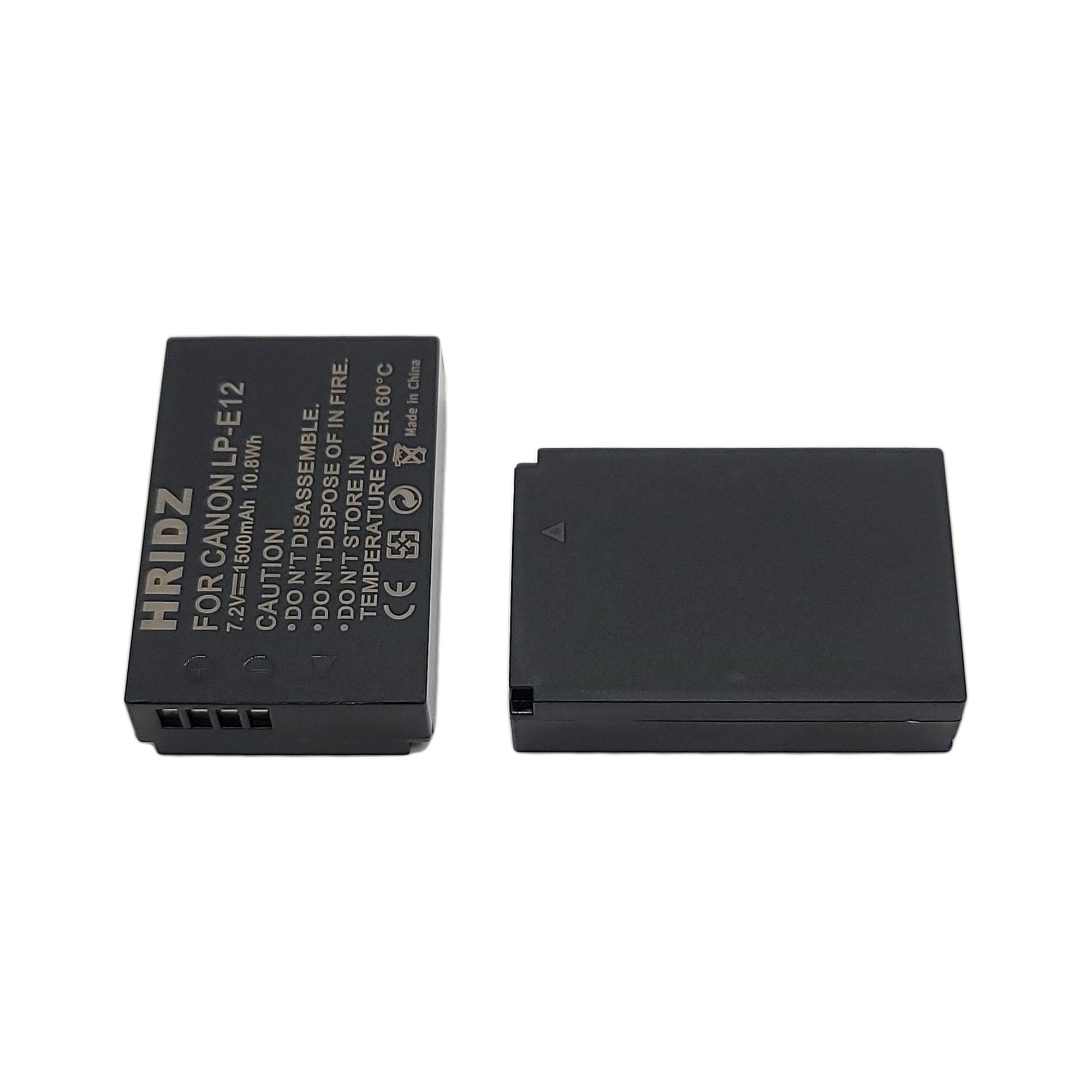 Hridz LP-E12 Battery for Canon LP-E12 EOS M M10 M50 M100 M200 SX70 SL1 - HRIDZ