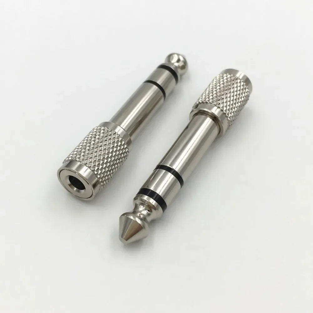 2Pcs Hridz 3.5mm Headphone Stereo to 6.35mm Jack Adapter for Earphone 1/4" Guitar - HRIDZ