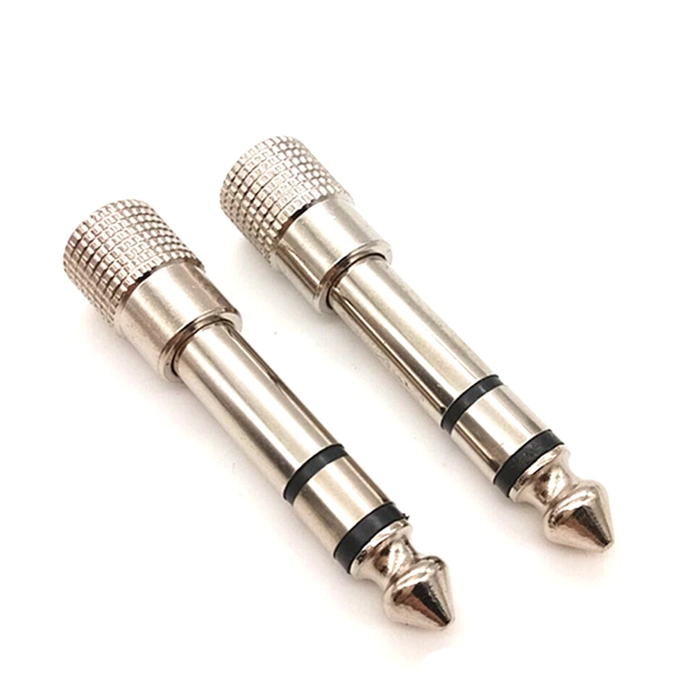 2Pcs Hridz 3.5mm Headphone Stereo to 6.35mm Jack Adapter for Earphone 1/4" Guitar - HRIDZ