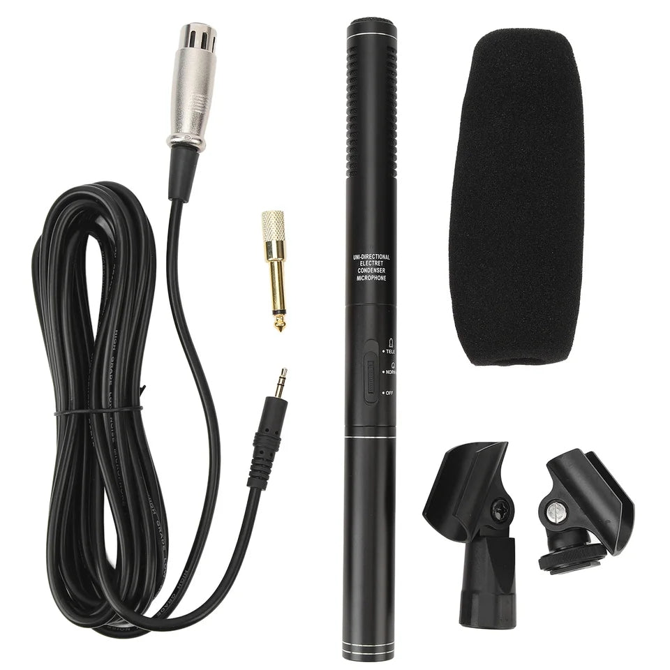 Hridz HZ-320 Professional Recording Studio Condenser Shotgun Microphone for Audio and Recording - HRIDZ