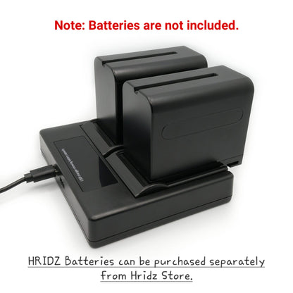 HRIDZ NP-F970 Charger for Sony NPF 970 F950 F770 F750 F570 F550 Batteries