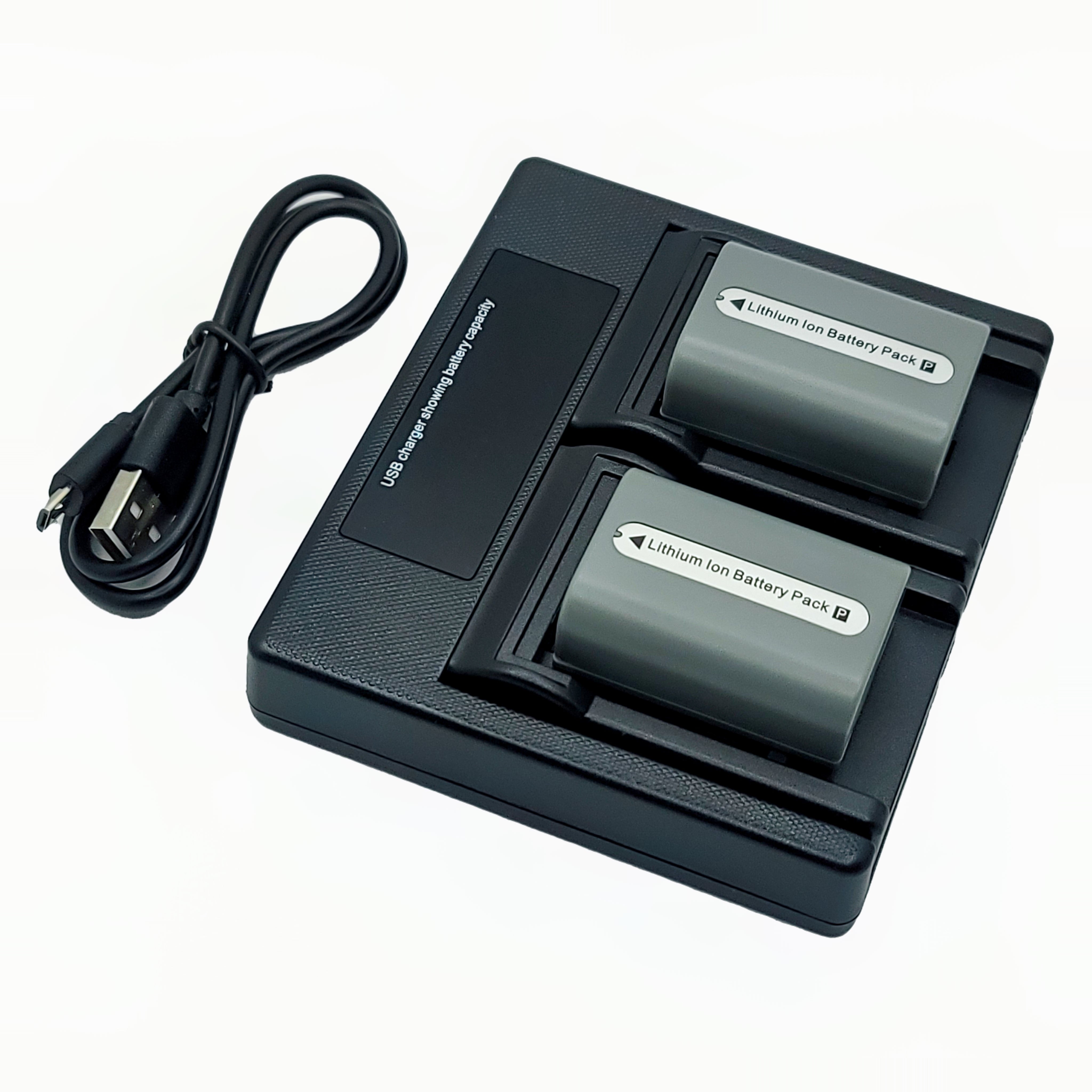 Hridz NP-FP50 Batteries & Dual Charger Set For Sony NP-FP50 DCR-HC85 - HRIDZ