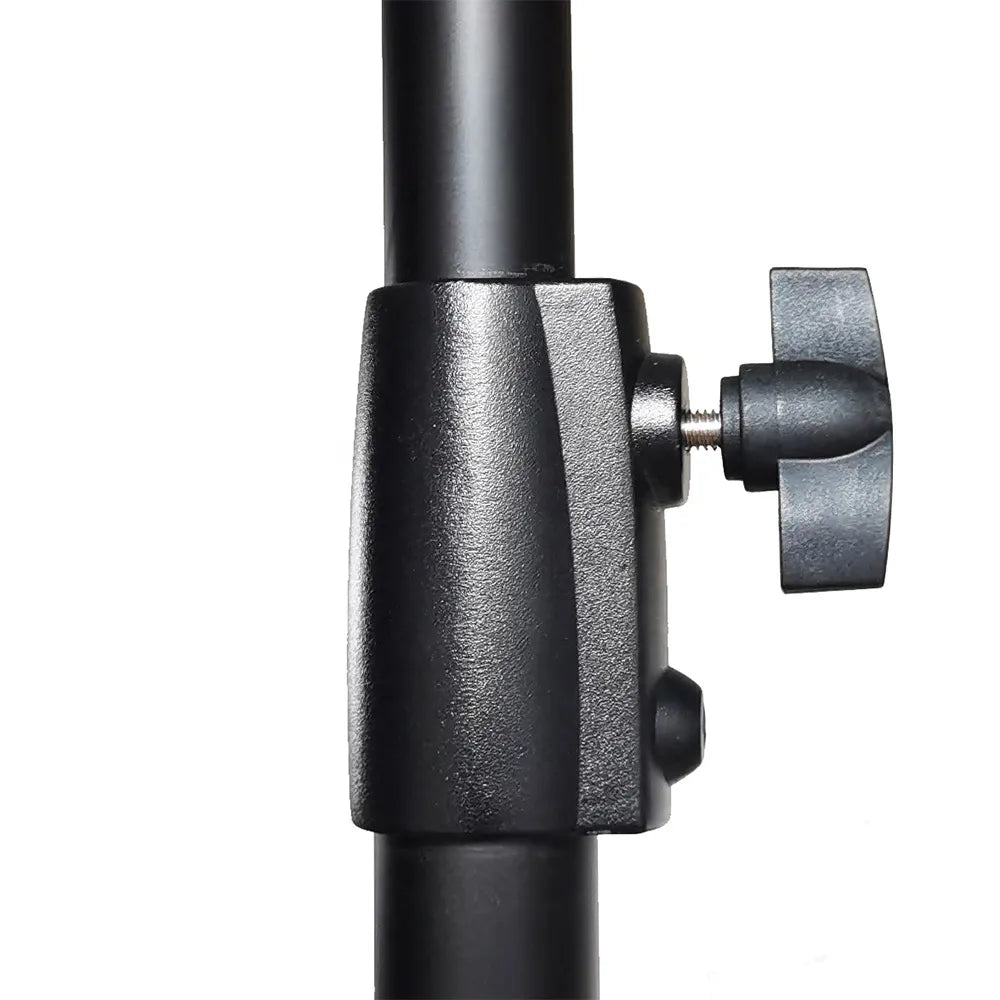 Hridz 280cm Stainless Steel Light Stand Black Colour Heavy Duty with 1/4" to 3/8" Spigot - HRIDZ