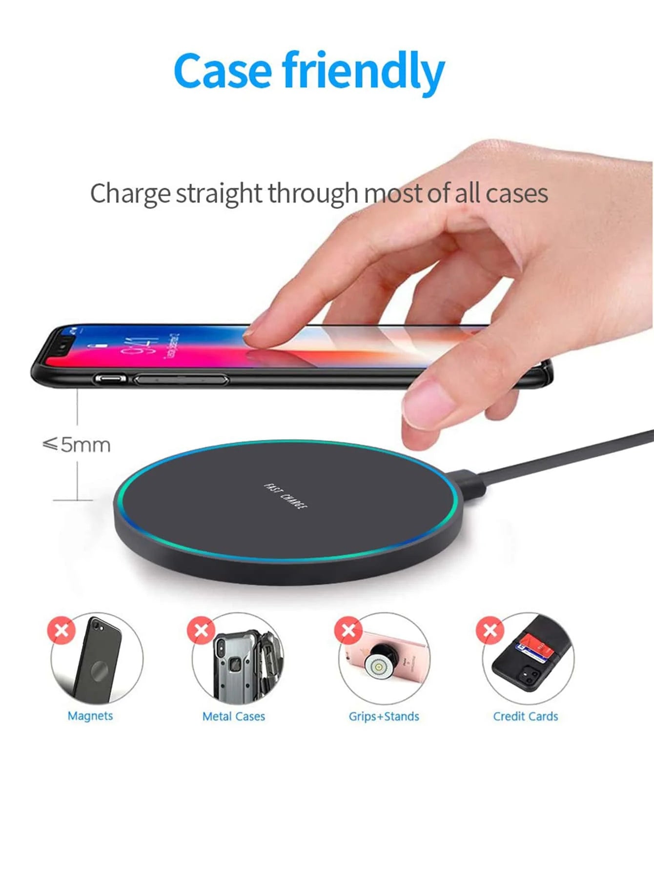 30W Ultra Fast Wireless Charger Slim Pad For Samsung Xiaomi Huawei iPhone Hridz - HRIDZ