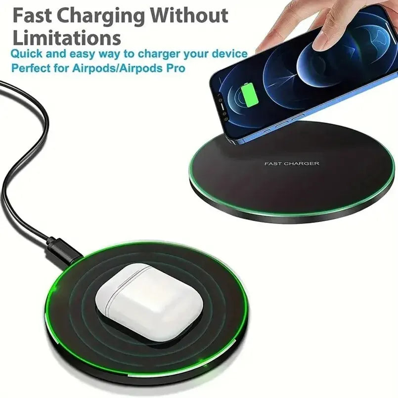 30W Ultra Fast Wireless Charger Slim Pad For Samsung Xiaomi Huawei iPhone Hridz - HRIDZ