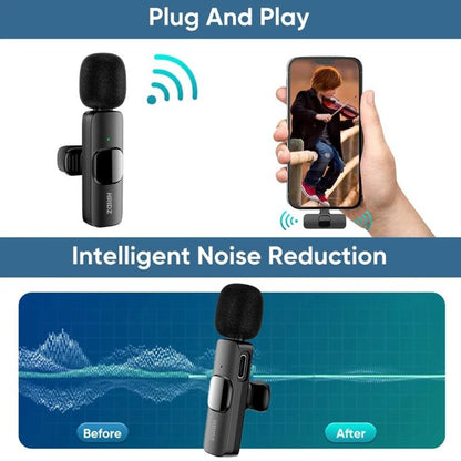 Hridz K31 Wireless Mini Microphone 3 in 1 for iOS, Android, Camera Smartphone DSLR Desktop Laptop