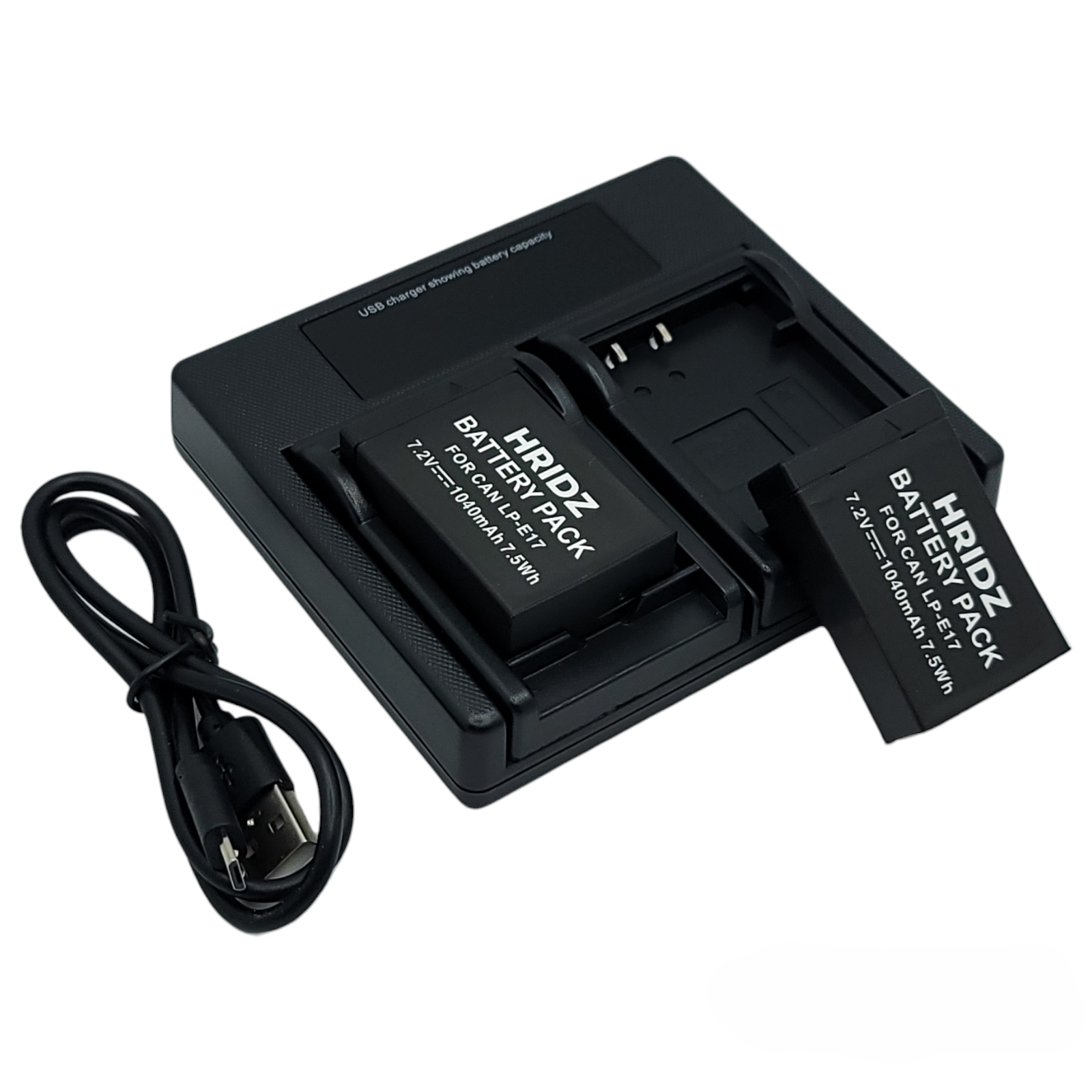 Hridz LP-E17 Batteries & Dual Charger For Canon EOS M6 200D 200D 77D 750D 760D 8000D - HRIDZ