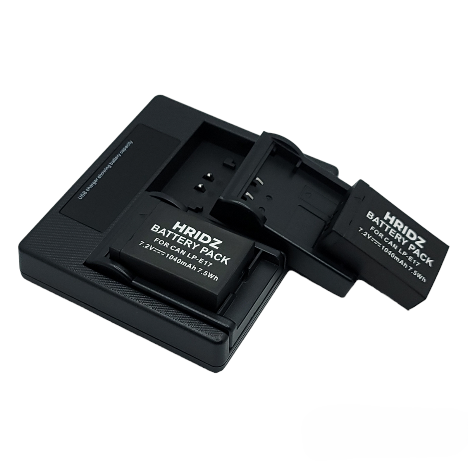 Hridz LP-E17 Batteries & Dual Charger For Canon EOS M6 200D 200D 77D 750D 760D 8000D - HRIDZ