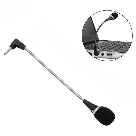 Hridz Omnidirectional Metal Microphone 3 Pole 3.5mm Jack Flexible Mic for PC