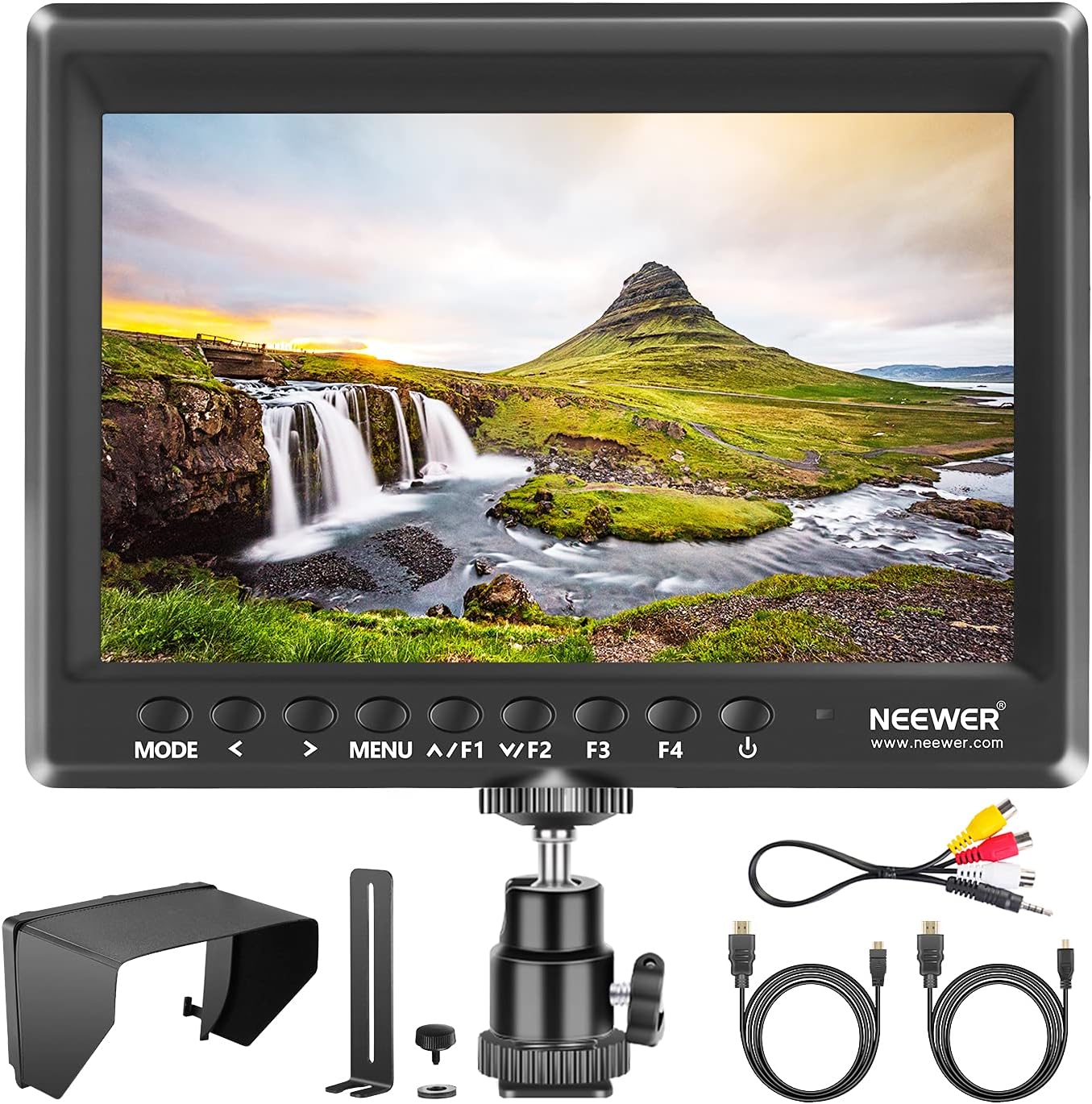 Neewer F100 7 Inch Camera Field Monitor Video Assist Slim IPS HDMI Input 1080p - HRIDZ