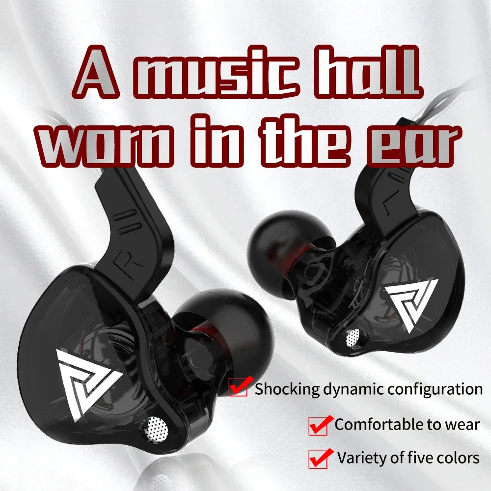 QKZ AK6 In Ear Earphone 6-Dynamic Driver Unit Headphone With Mic HIFI Headset - HRIDZ