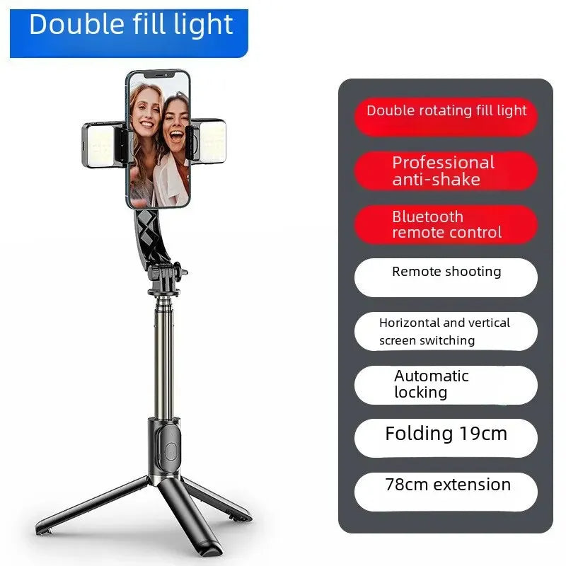 Q08 Single-axis Stabilizer Horizontal Vertical Selfie stick stand Phone Gimbal 3 in 1 Universal - HRIDZ