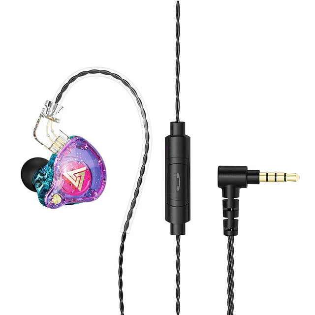 QKZ AK6 Pro Wired In-Ear Monitors Earphone with Mic Noice Cancelling Headset - HRIDZ