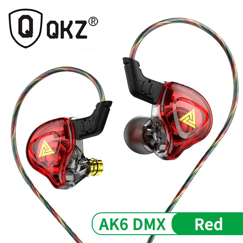 QKZ DMX HIFI Heavy Bass In-Ear Earphones With Mic IEM Level 3.5mm Headphone - HRIDZ