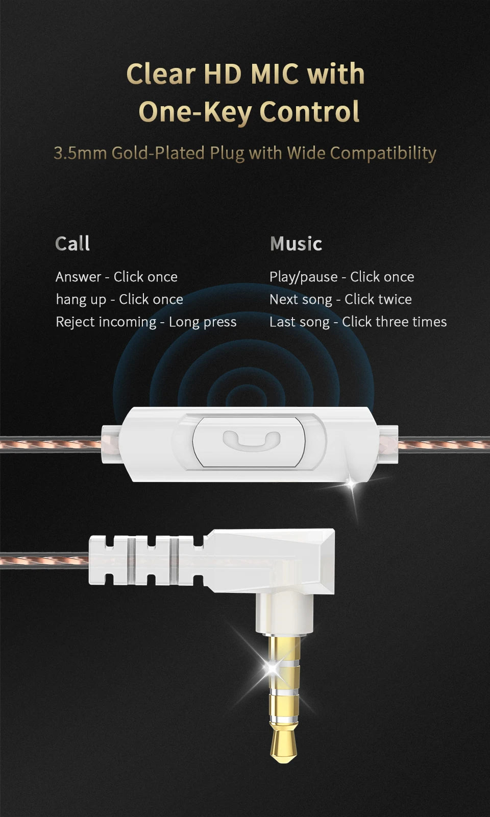 QKZ AKX HIFI Heavy Bass In-Ear Earphones With Mic IEM Level 3.5mm Headphone DMX - HRIDZ