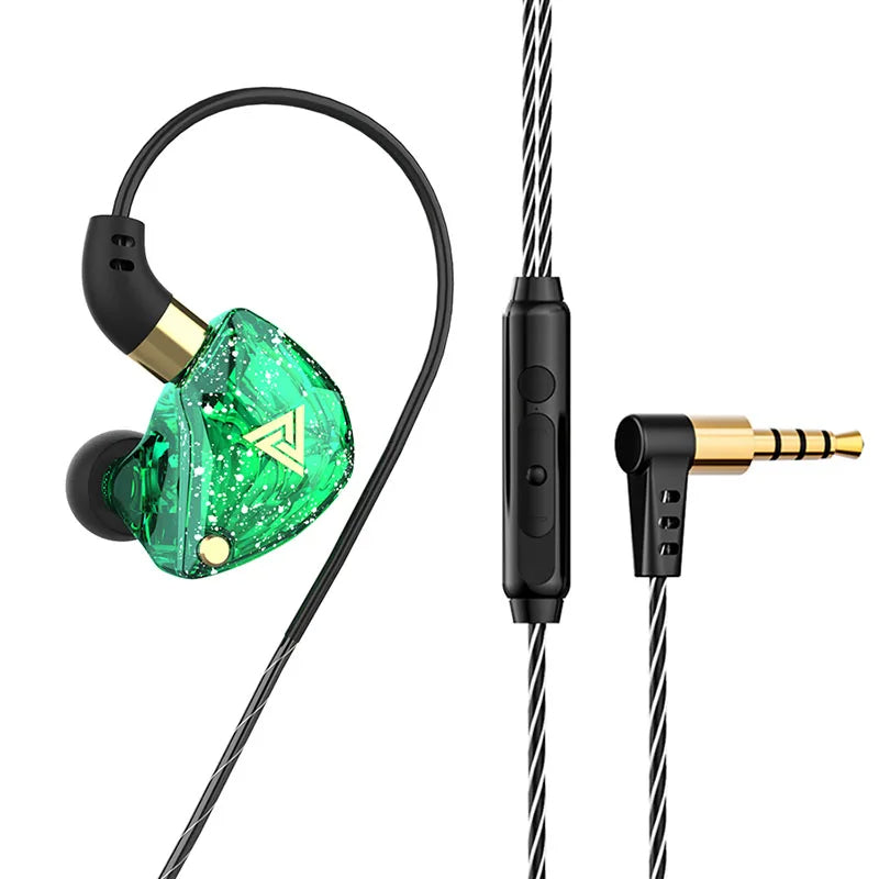 QKZ SK8 Wired Headset HIFI Dynamic Stereo Heavy Bass 3.5MM AUX In Ear Monitor Earphone Game Sport Music Headphones With MIC - HRIDZ