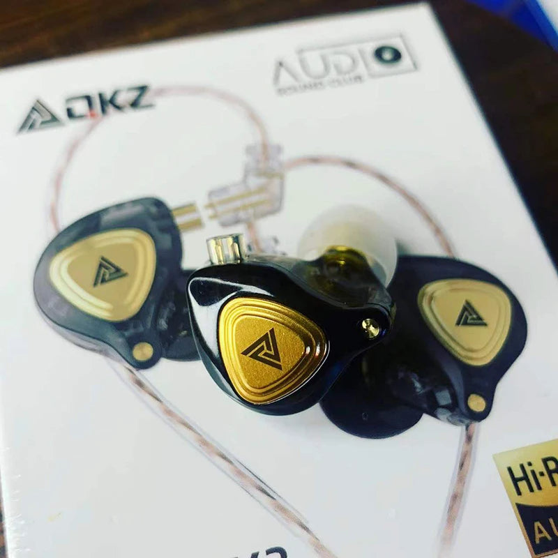 QKZ ZX3 No-Mic Dynamic Earphone In-Ear Monitor HiFi Heavy Bass Wired Headphones Gaming Sports Music Stereo Headsets - HRIDZ