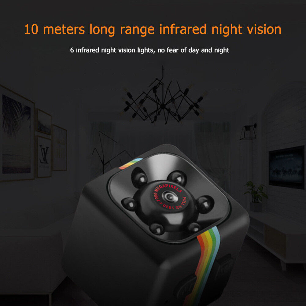 SQ11 Mini Cube Action Camera - Full HD 1080P DVR Aerial Camera Matte Night Vision - HRIDZ