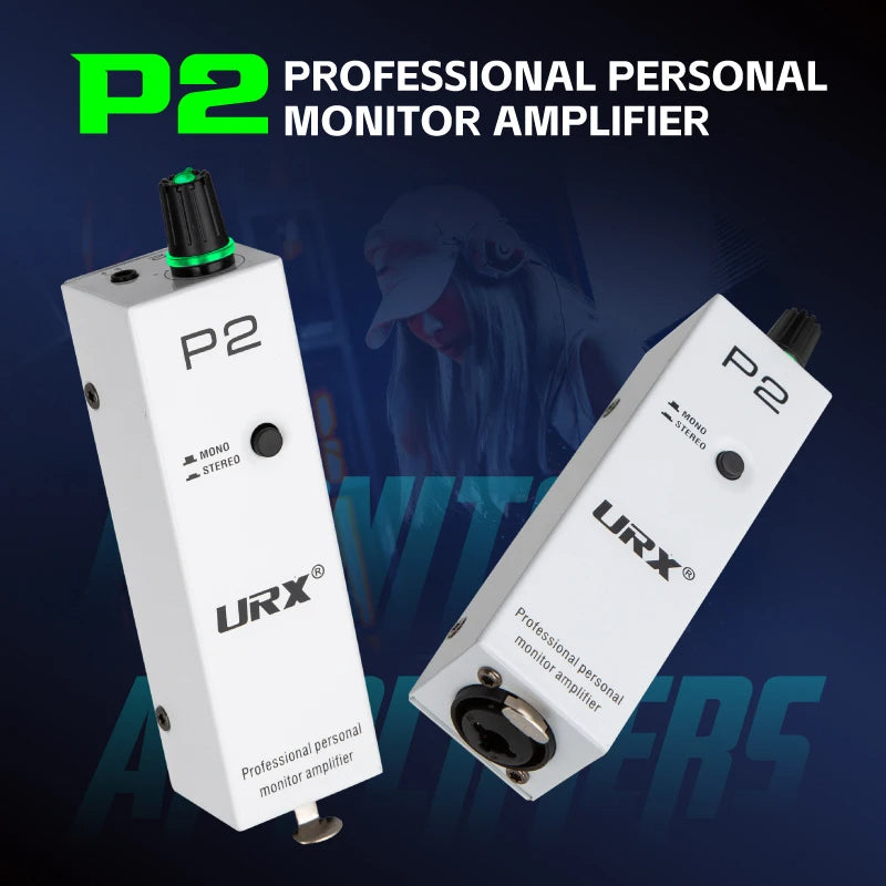 URX P2 Portable Headphone Amplifier, Personal Amplifier with XLR, TRS Input - HRIDZ