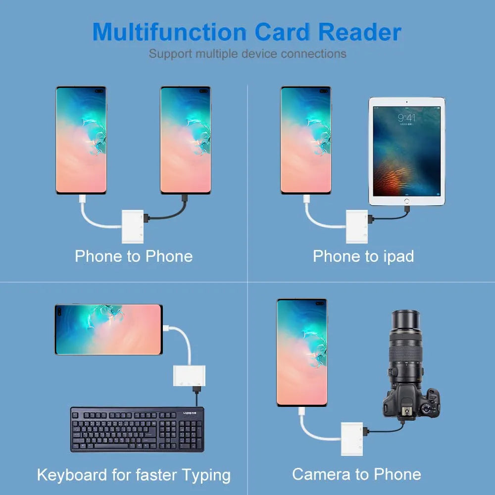 USB TF SD Card Reader Type C Adapter USB-C Memory Card Adapter For Macbook Samsung Huawei XiaoMi Phone Laptop