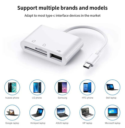 USB TF SD Card Reader Type C Adapter USB-C Memory Card Adapter For Macbook Samsung Huawei XiaoMi Phone Laptop