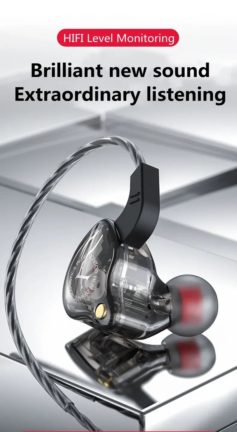 X2 Dynamic Wired In-Ear Earphones No Mic HIFI Heavy Bass Earbuds Gaming Headphones - HRIDZ