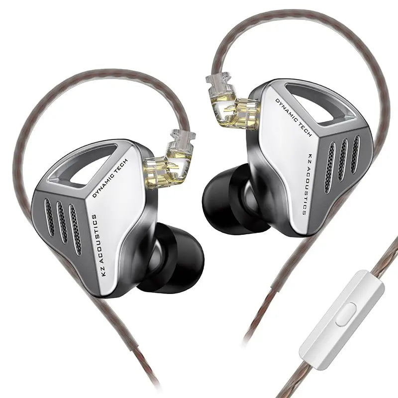 ZVX Silver Dynamic HIFI Bass Earbuds In-Ear Monitor Headphones NO-MIC Earphones - HRIDZ