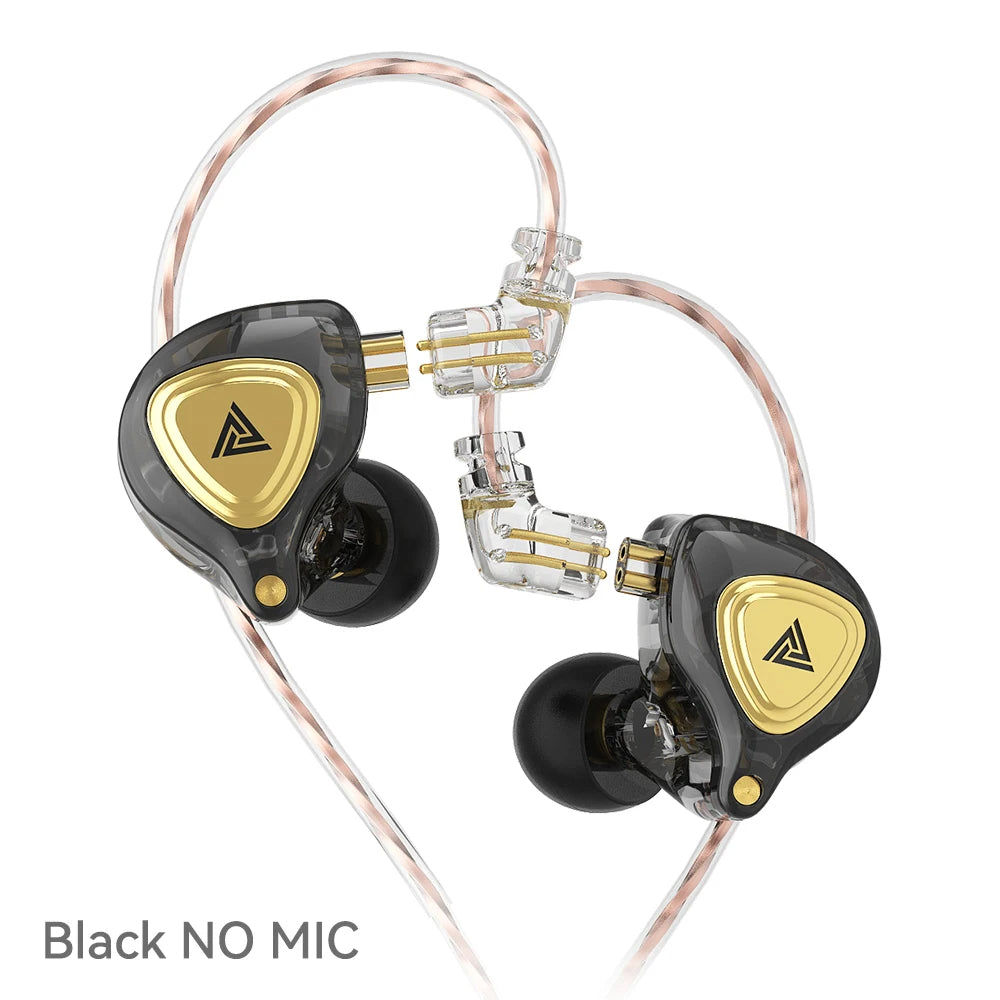 QKZ ZX3 No-Mic Dynamic Earphone In-Ear Monitor HiFi Heavy Bass Wired Headphones Gaming Sports Music Stereo Headsets - HRIDZ