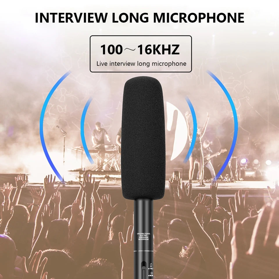 Hridz HZ-320 Professional Recording Studio Condenser Shotgun Microphone for Audio and Recording - HRIDZ