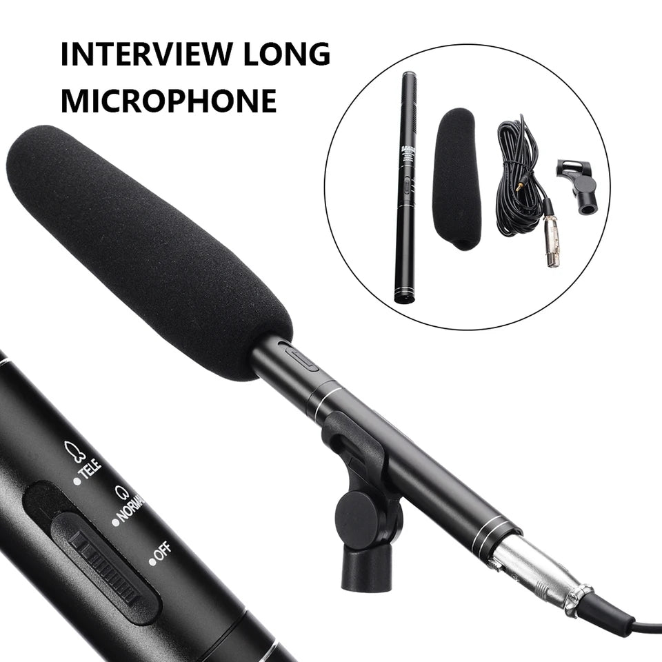 Hridz HZ-320 Professional Recording Studio Condenser Shotgun Microphone for Audio and Recording - HRIDZ