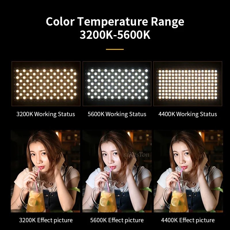 Hridz U800 LED Video Light Photo Studio Lamp AU Plug Photography Panel Lighting - HRIDZ