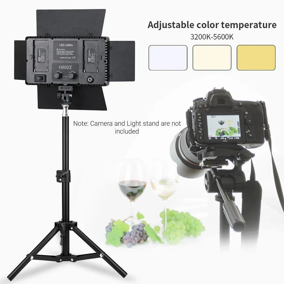 Hridz U800 LED Video Light Photo Studio Lamp AU Plug Photography Panel Lighting - HRIDZ