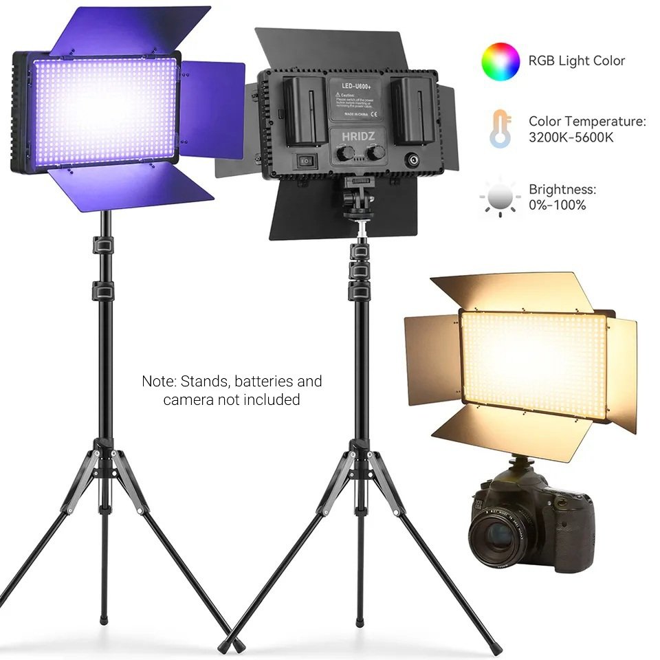 Hridz U800 RGB Video Light Dimmable Wireless LED Lights for Photo Studio Wedding - HRIDZ