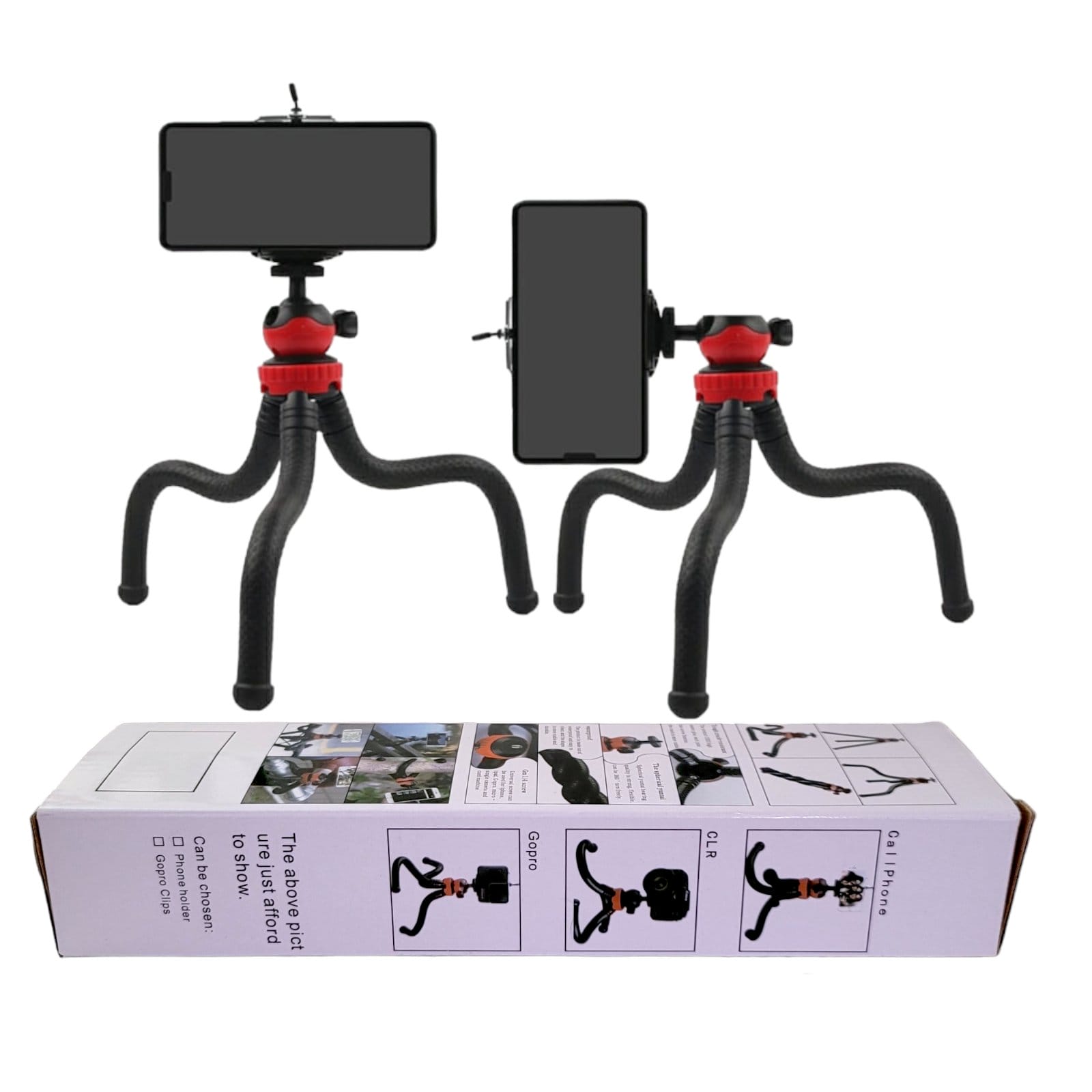 Hridz 360 Degree Flexible Octopus Portable Tripod Heavy Duty Stand with Ball Head for GoPro DSLR Camera - HRIDZ