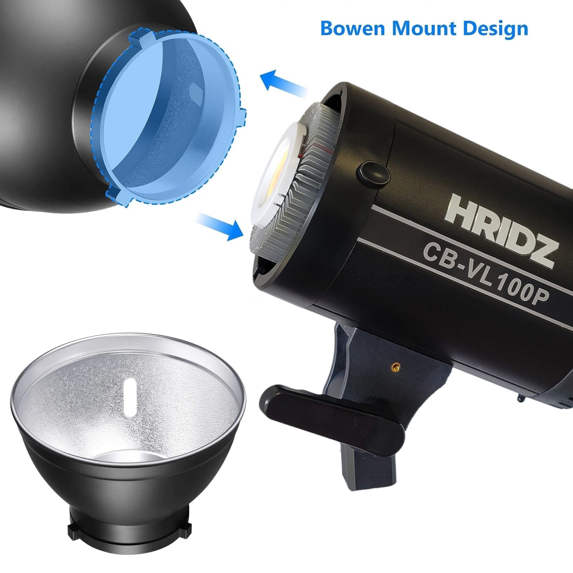 HRIDZ VL100P 100W Professional Video Light Bi-Colour Lights 95+ CRI High Quality - HRIDZ