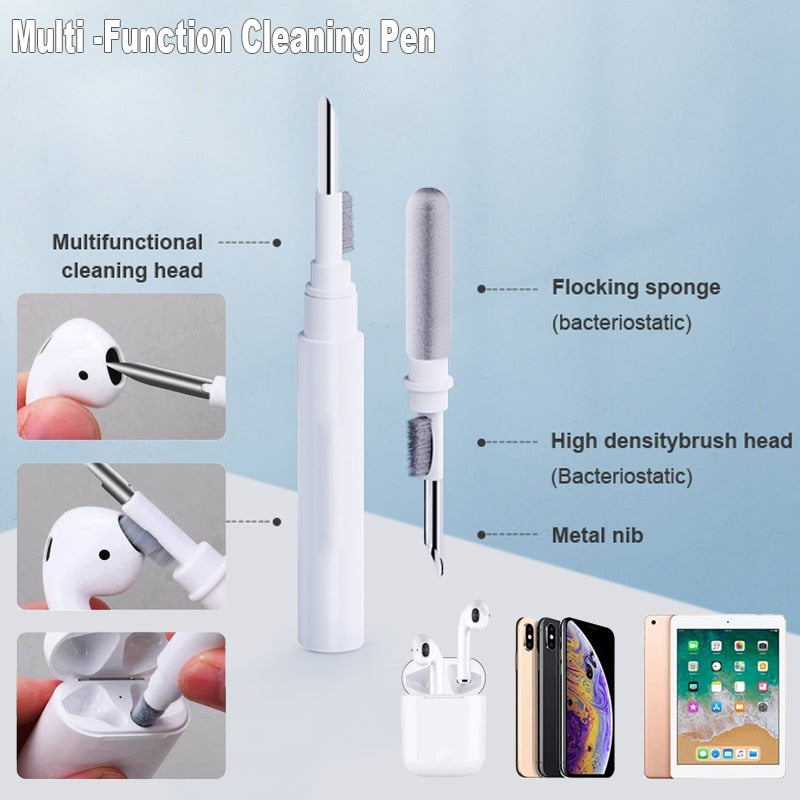 Bluetooth Earphone Cleaner Kit for Airpods Pro 3 2 Earbuds Case Cleaning Tool Brush Pen - HRIDZ