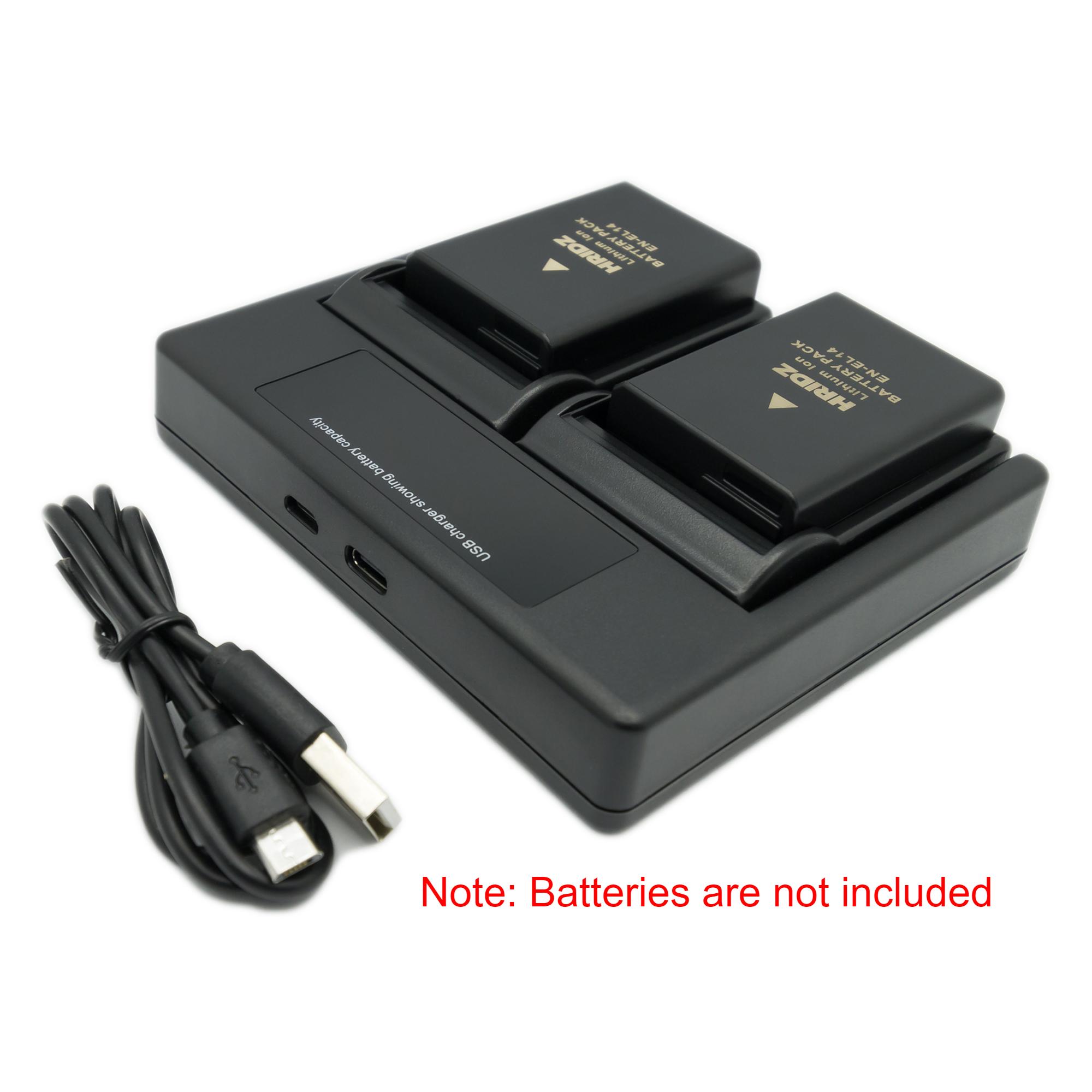 Hridz EN-EL14 Dual Charger For Nikon EN-EL14 Battery - HRIDZ